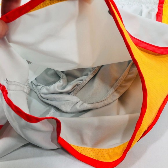 NIKE Running Shorts Women's Size S White Pink Dri-Fit W/ Interior Brief Lining - Picture 6 of 8